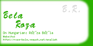 bela roza business card